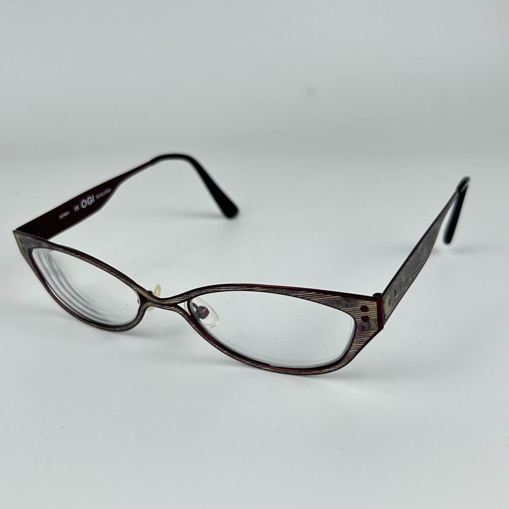 OGI Evolution‎ 4303 1690 Womens Eyeglasses Frame Cat Eye Striped 51-19-145mm